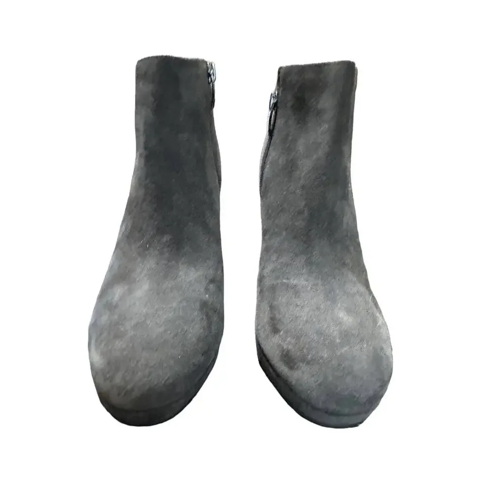Via‎ Spiga grey suede ankle wedge boot size 8.5